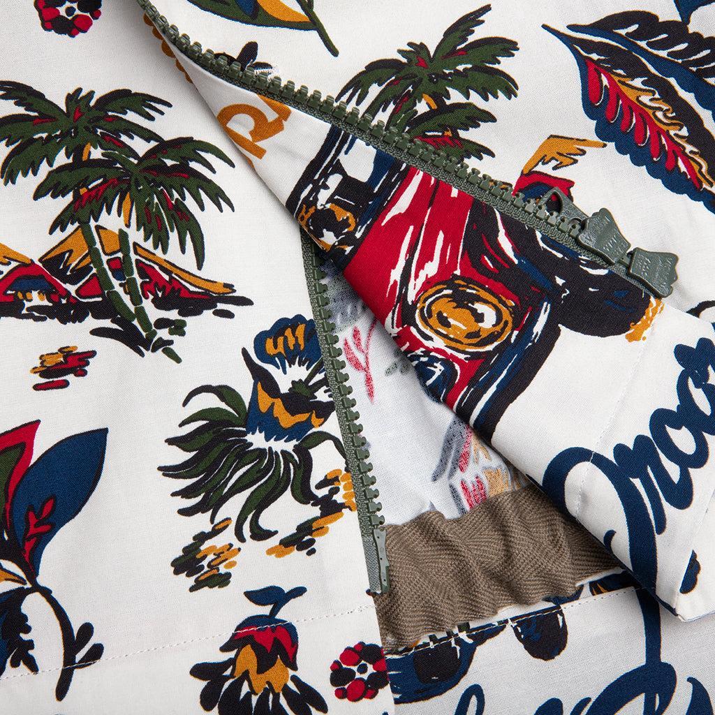Car Race Tropical Print Shirt - Ivory Male Product Image