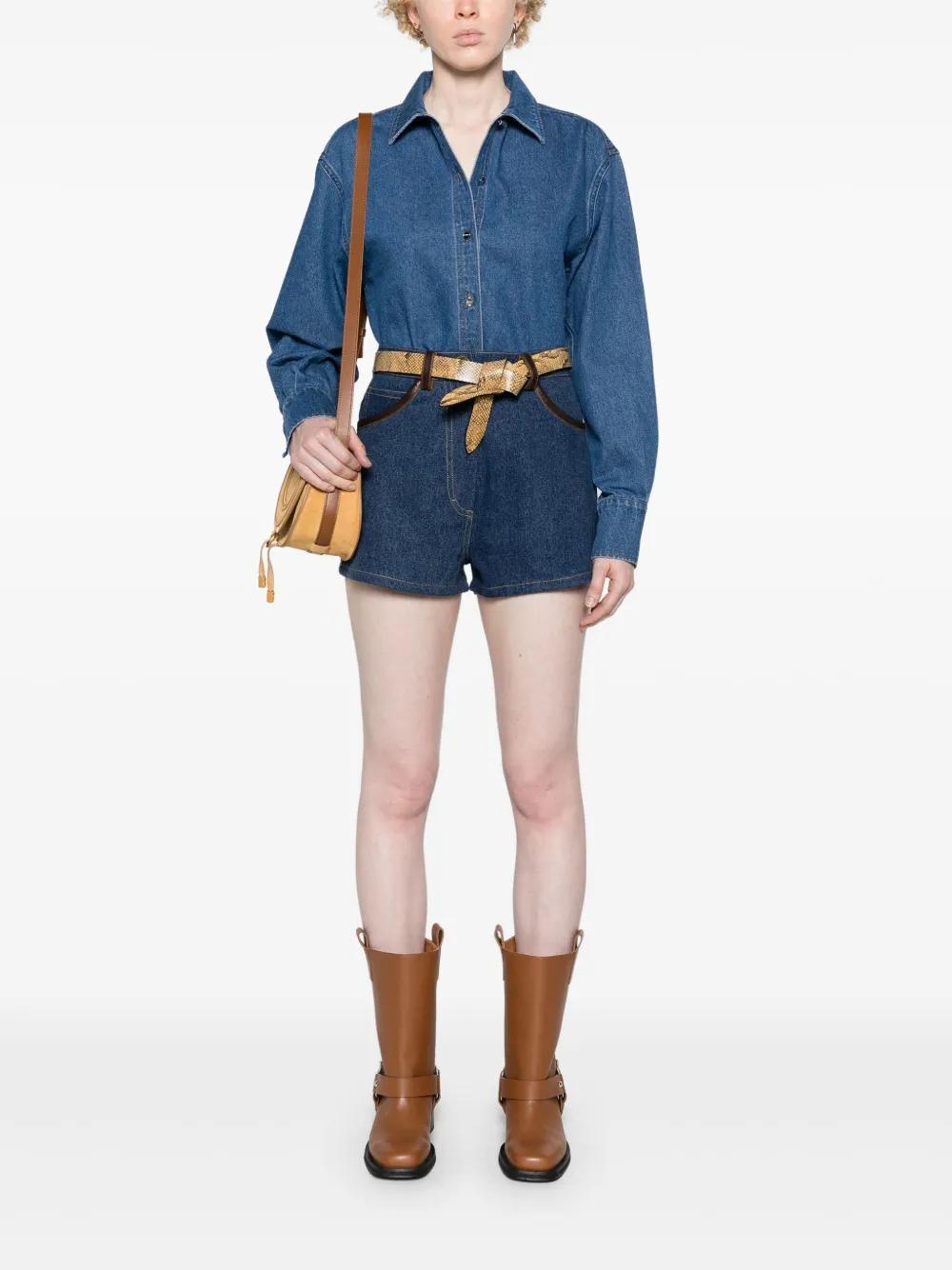 high-rise denim shorts Product Image