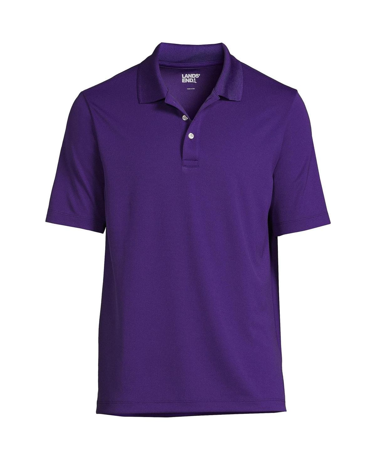 Men's Tall Lands' End School Uniform Solid Active Polo, Size: Large Tall, Harbor Gray Product Image