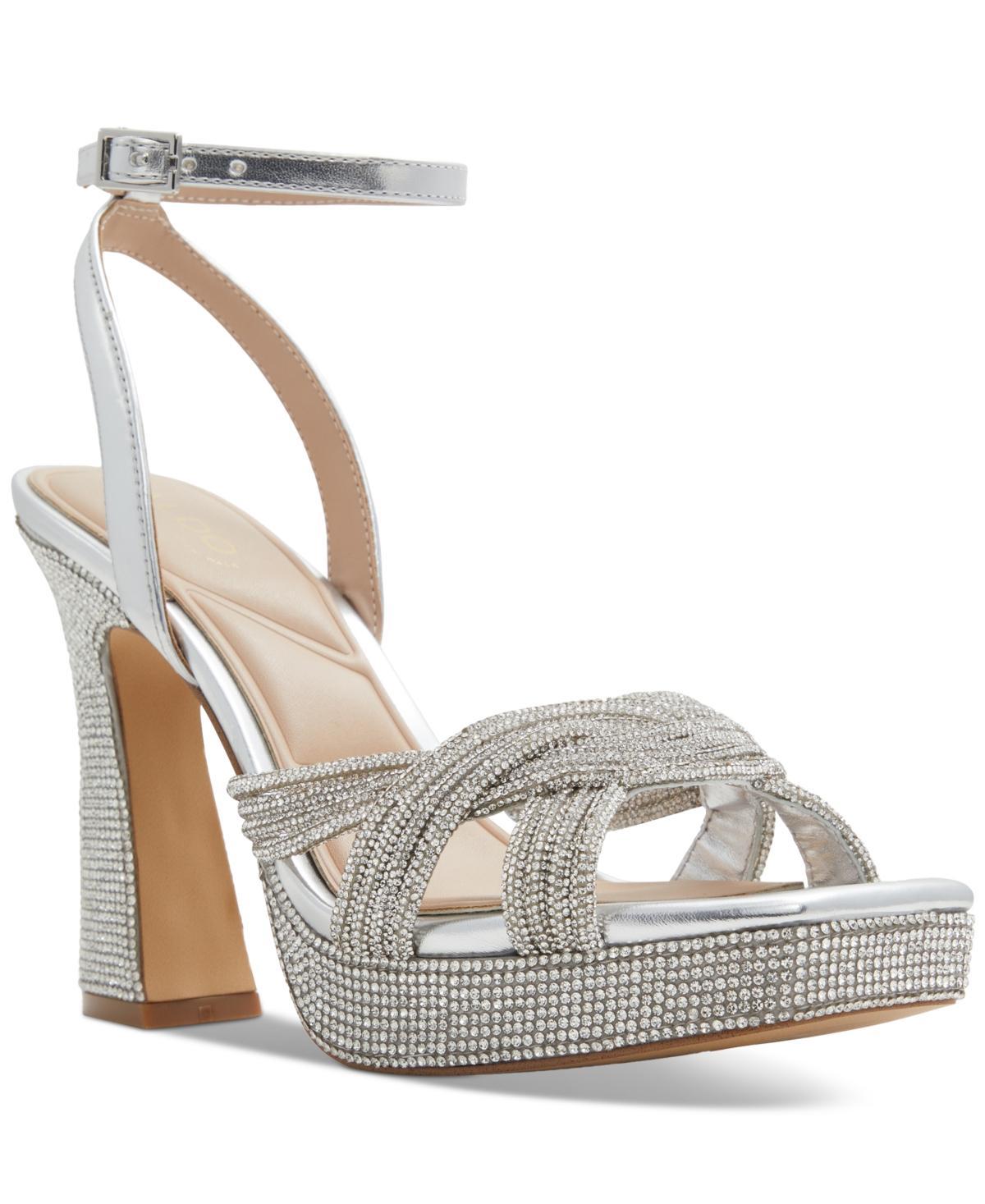 Glimma Silver Women's Strappy sandals | ALDO US Product Image