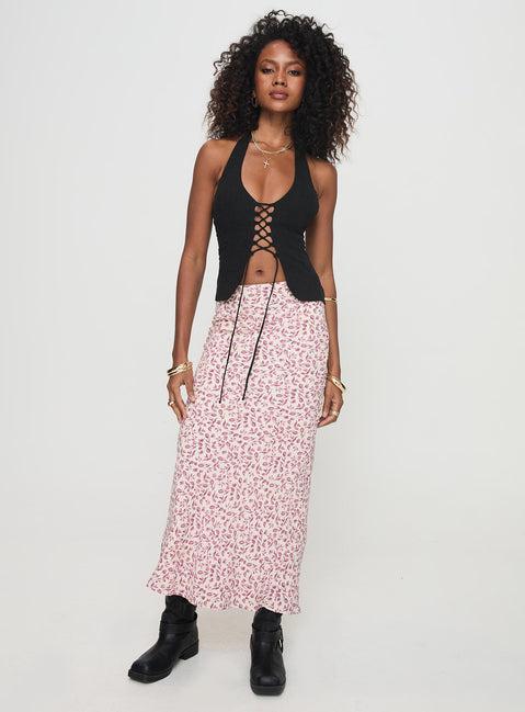 Mariposa Maxi Skirt Beige Floral Product Image