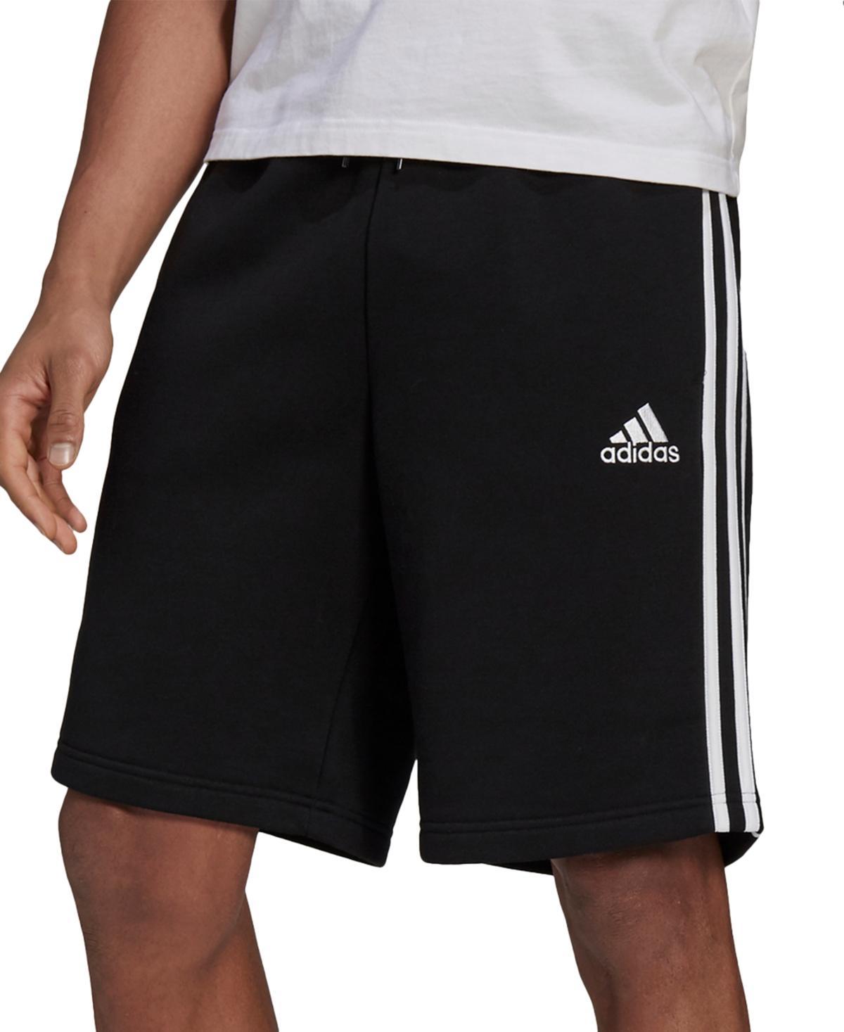 adidas Mens adidas Essentials 3-Stripes Fleece Shorts - Mens Medium Grey Heather Product Image