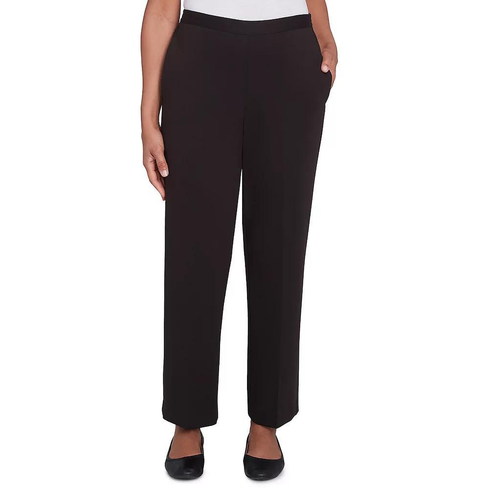 Women's Alfred Dunner Comfort Waist Medium Mid-Rise Pants, Black Product Image