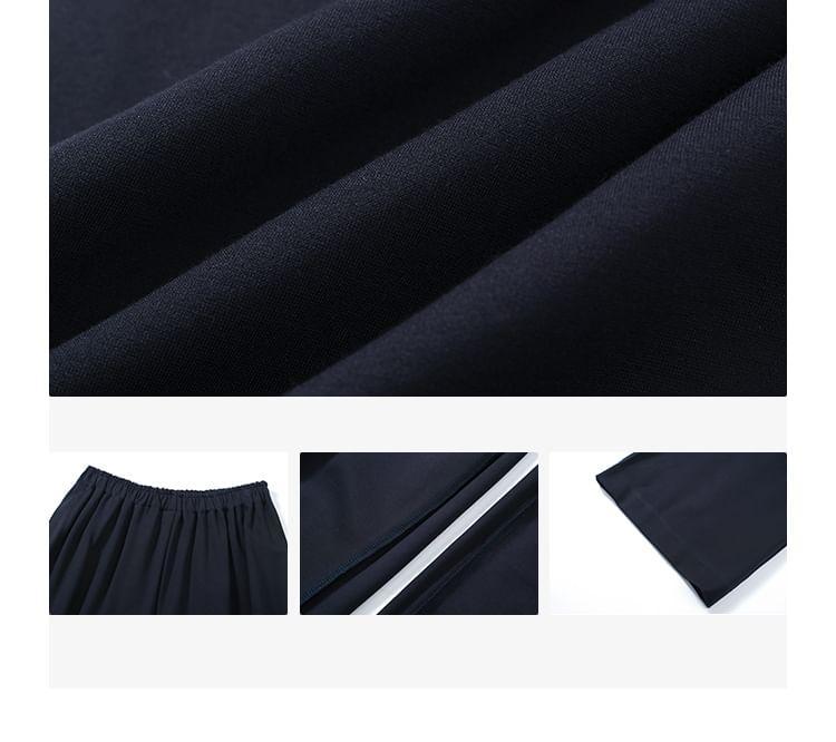 High Waist Plain Wide Leg Pants Product Image