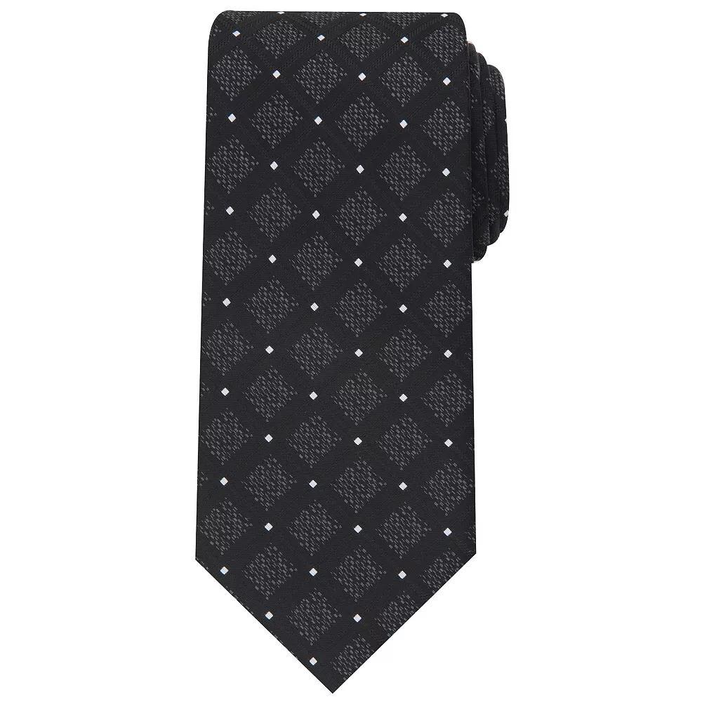 Men's Bespoke Patterned Tie, Black Kroll Product Image