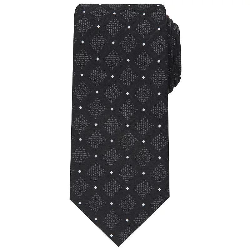 Men's Bespoke Patterned Tie, Black Kroll Product Image