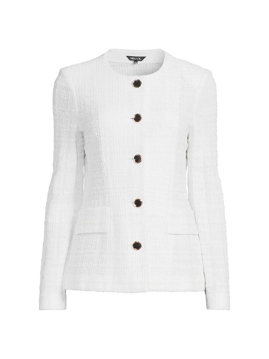 Womens Plaid Knit Jacket Product Image