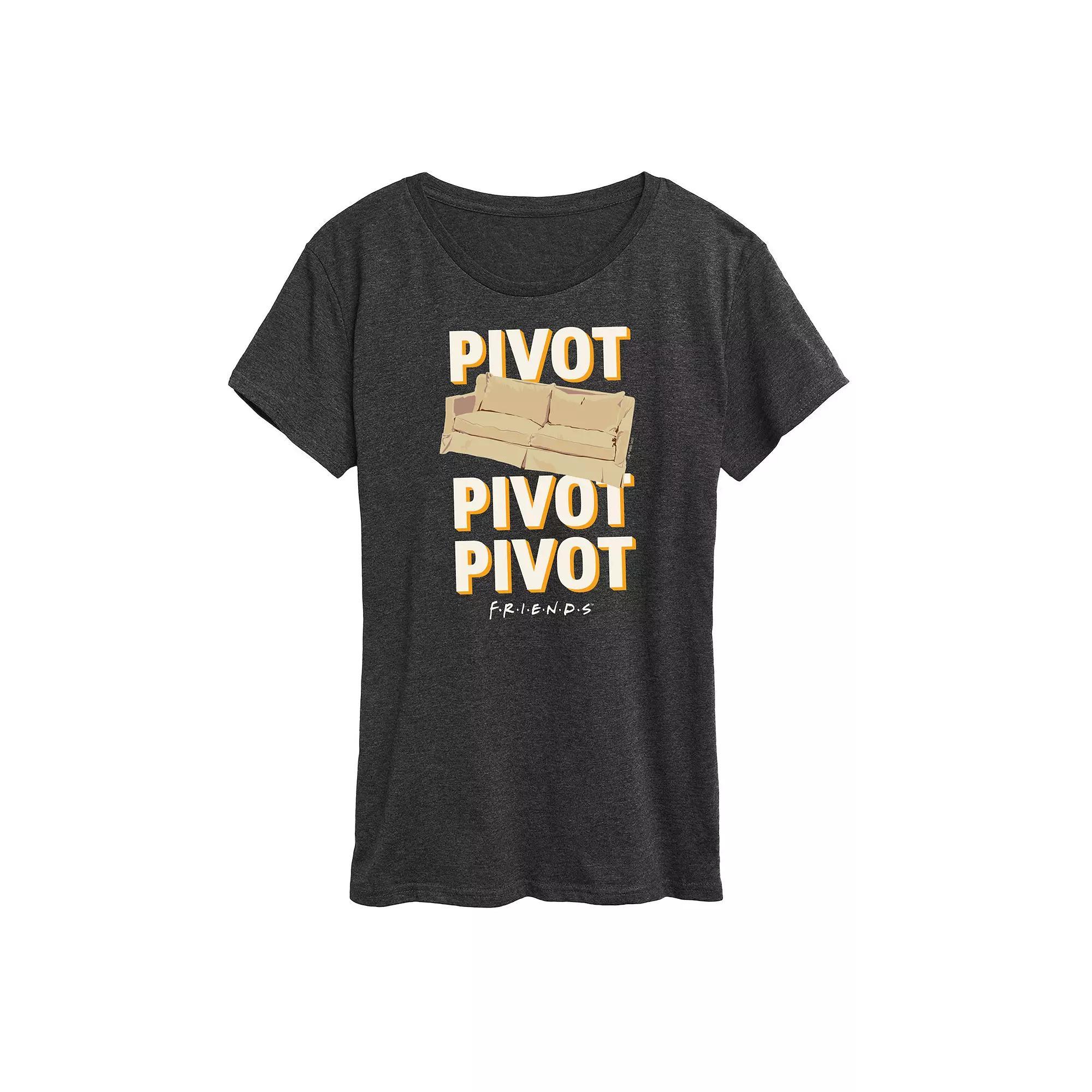 Womens Friends Pivot Couch Graphic Tee, Girls Product Image