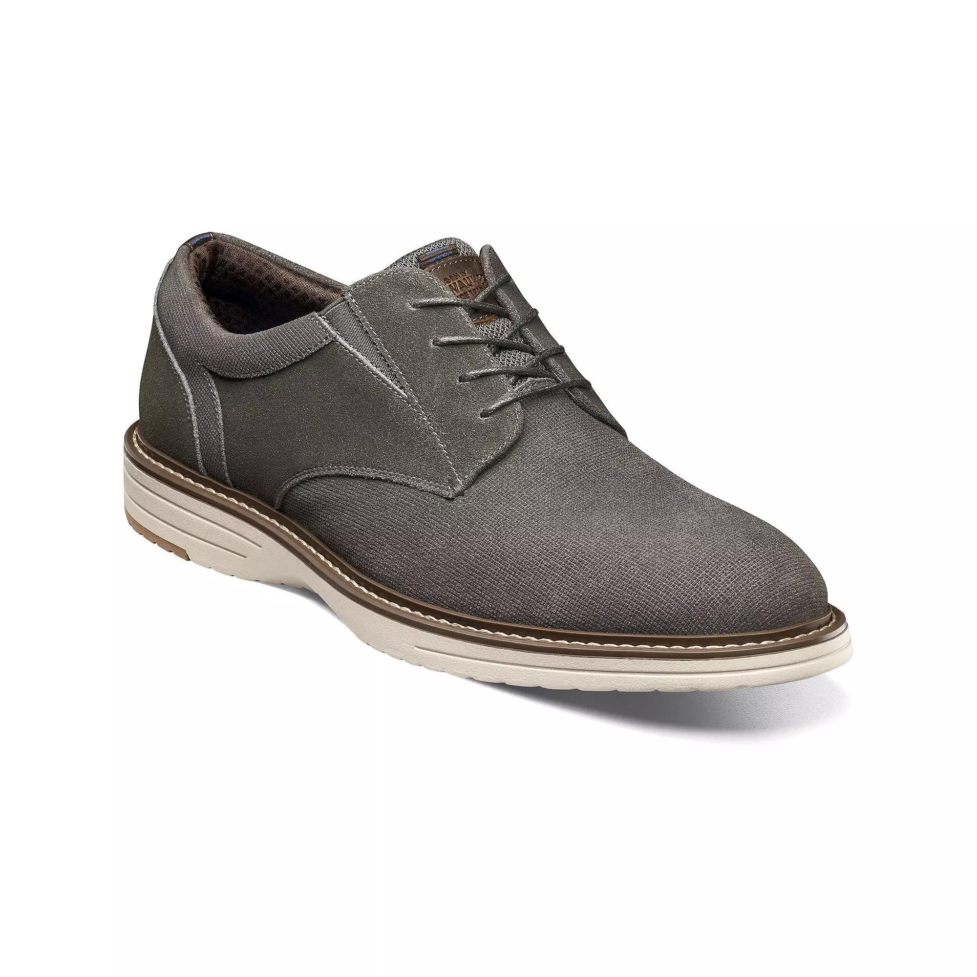 Nunn Bush® Griff Men's Suede Plain Toe Oxford Shoes, Size: 13, Grey Product Image