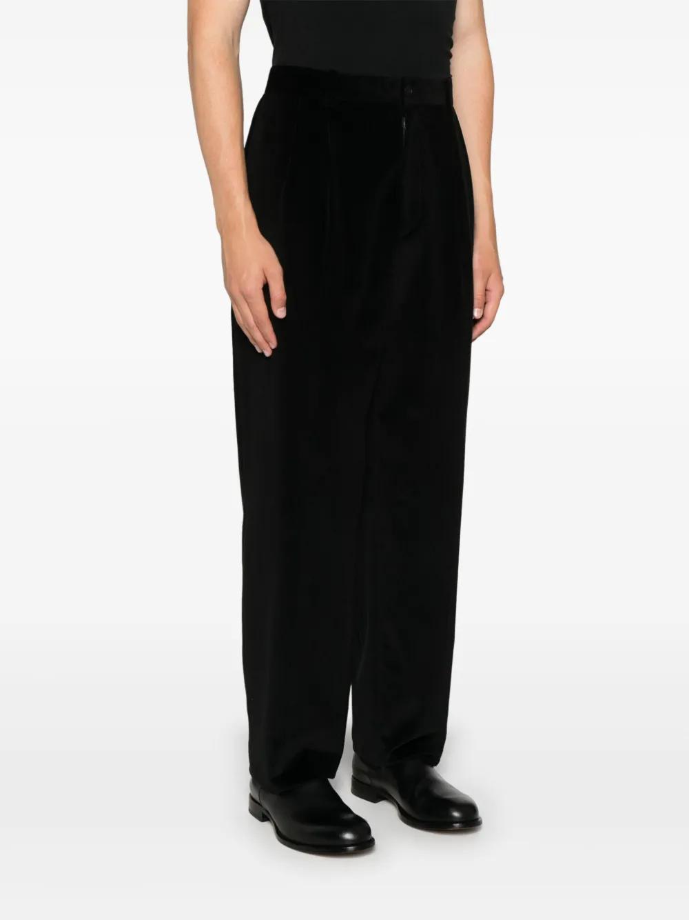 THE ROW Kaol Cotton Tapered Pants In Black Product Image