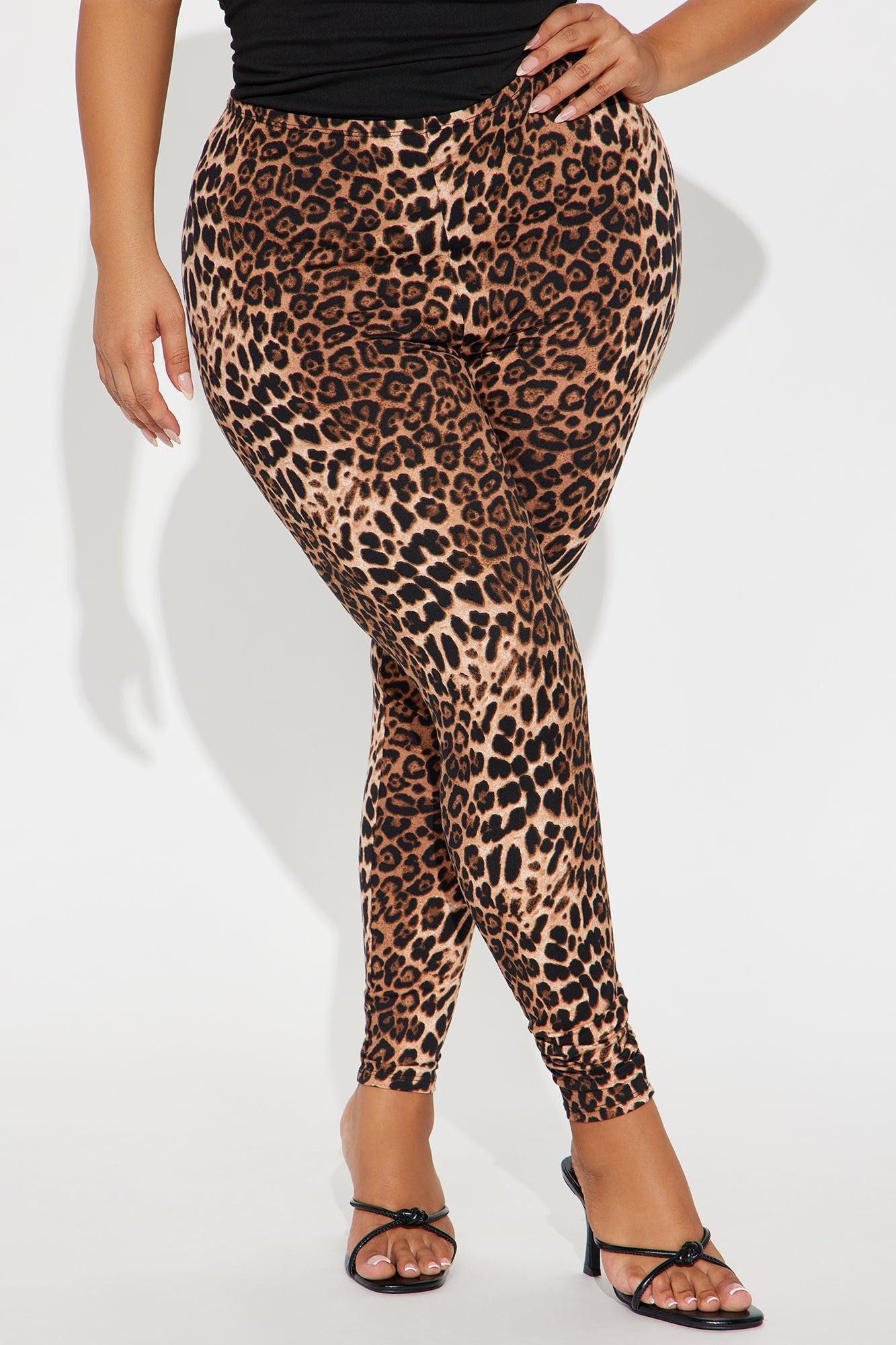Unapologetically Fierce Leopard Butt Ruched Legging - Brown Combo Product Image