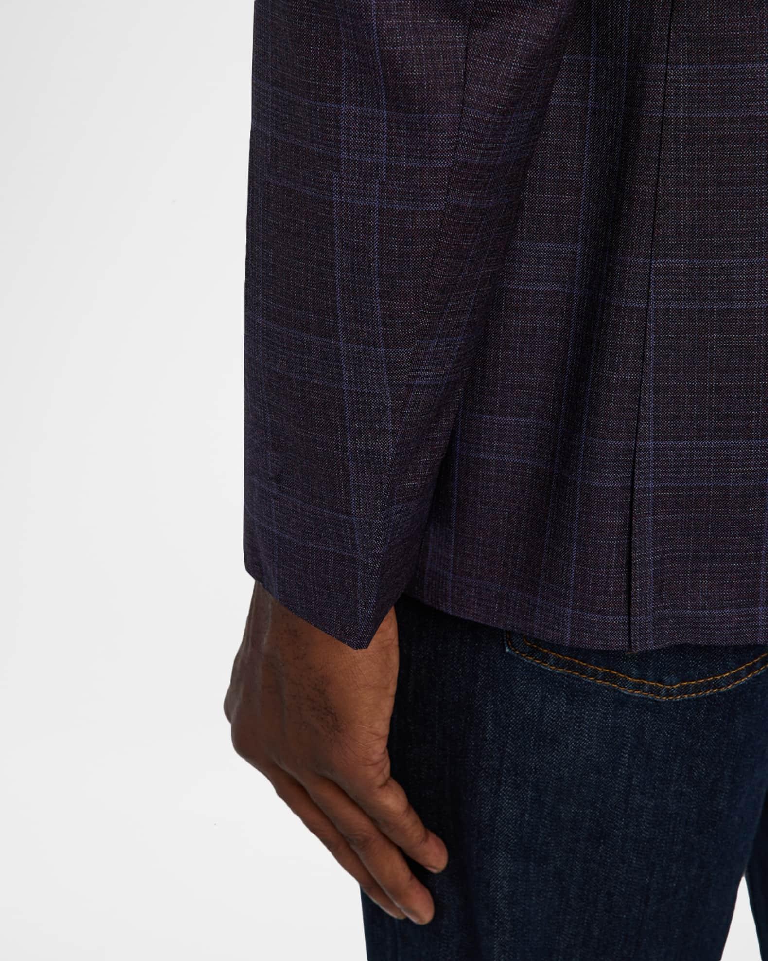 Men's Plaid Wool Notch-Lapel Sport Coat Product Image