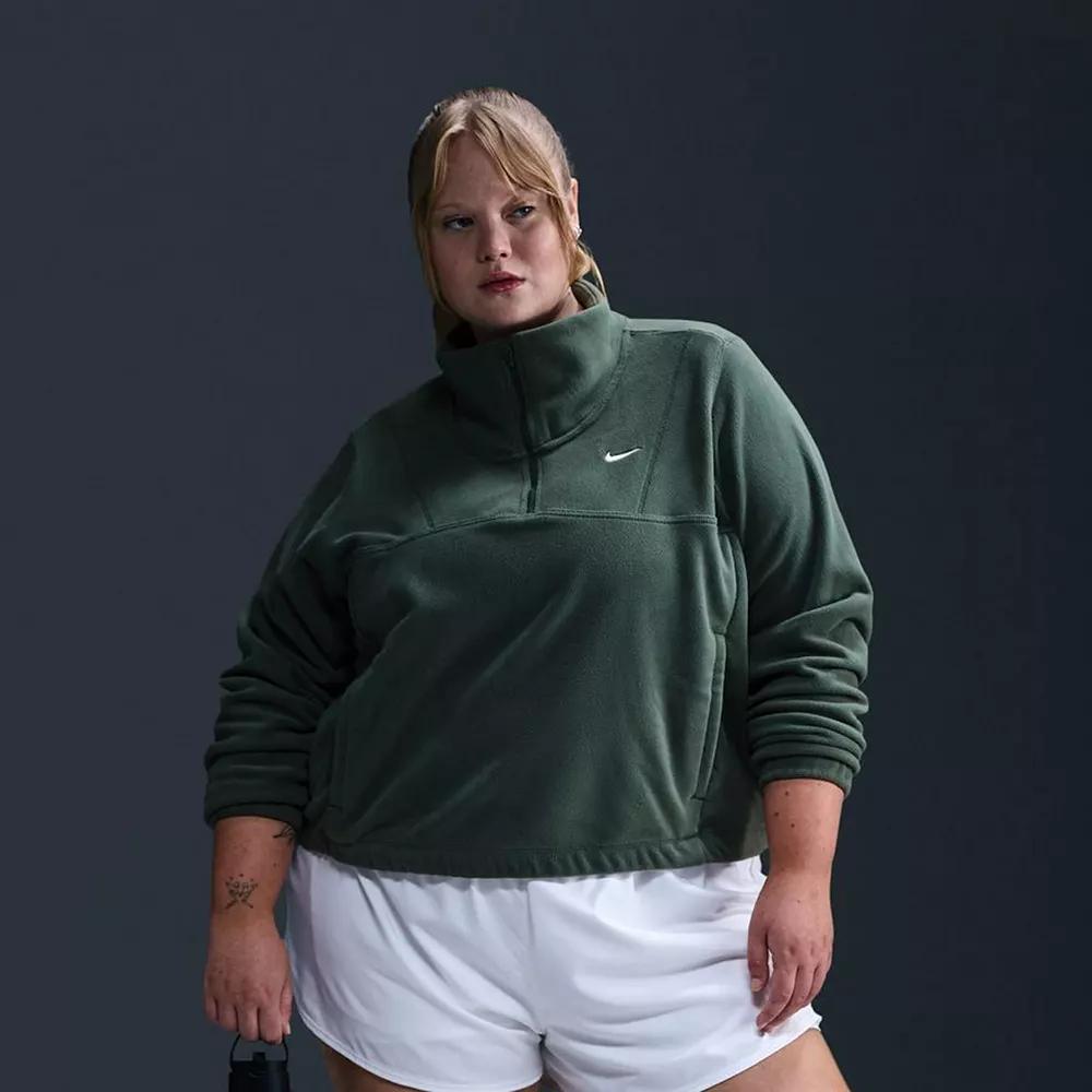 Nike One Women's Therma-FIT Oversized 1/2-Zip Fleece Top (Plus Size) Product Image