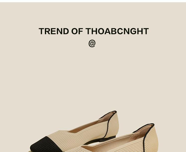 Color Block Fabric Flats Product Image