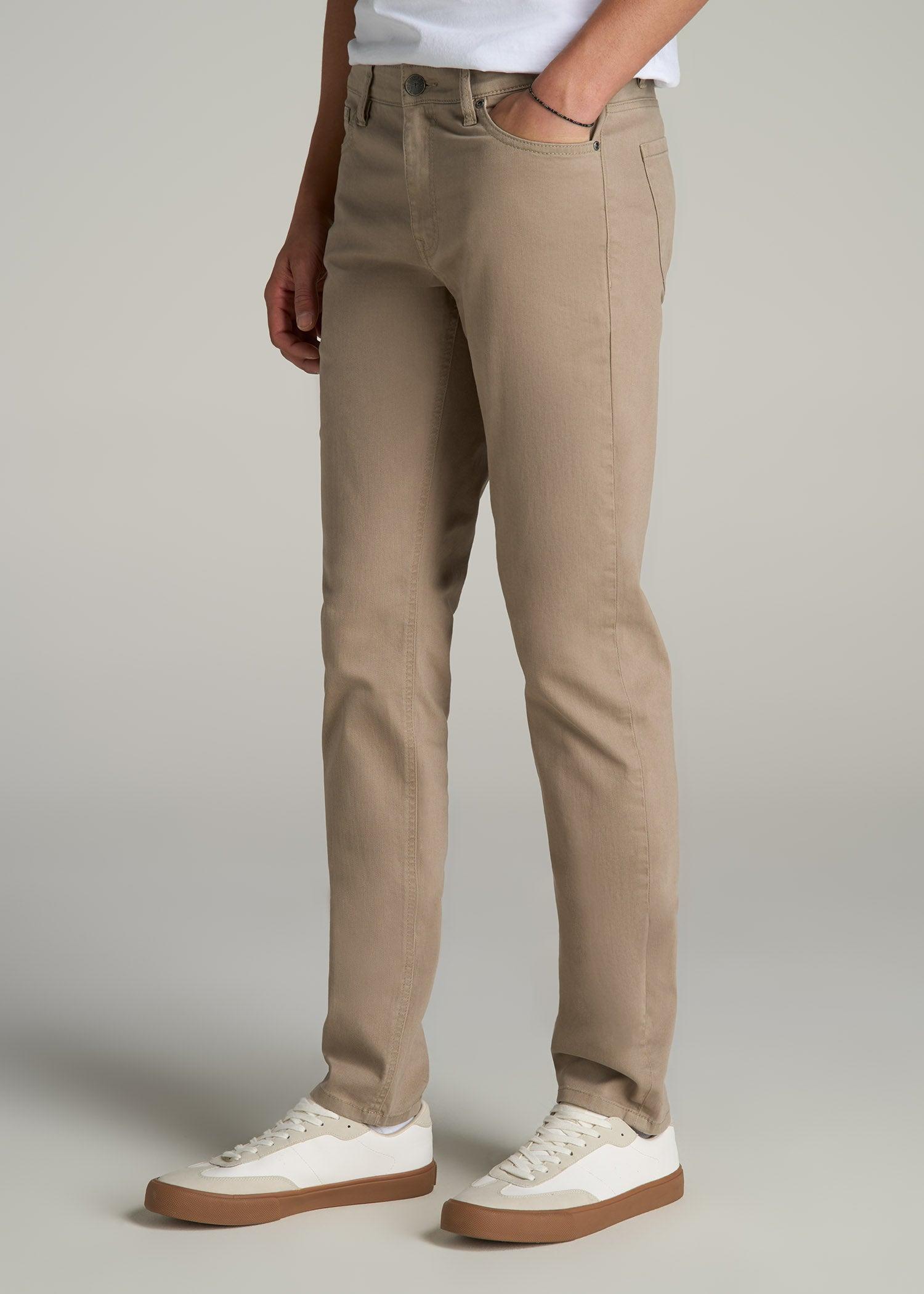 Dylan Slim Fit Colored Jeans for Tall Men in Clay Wash Product Image