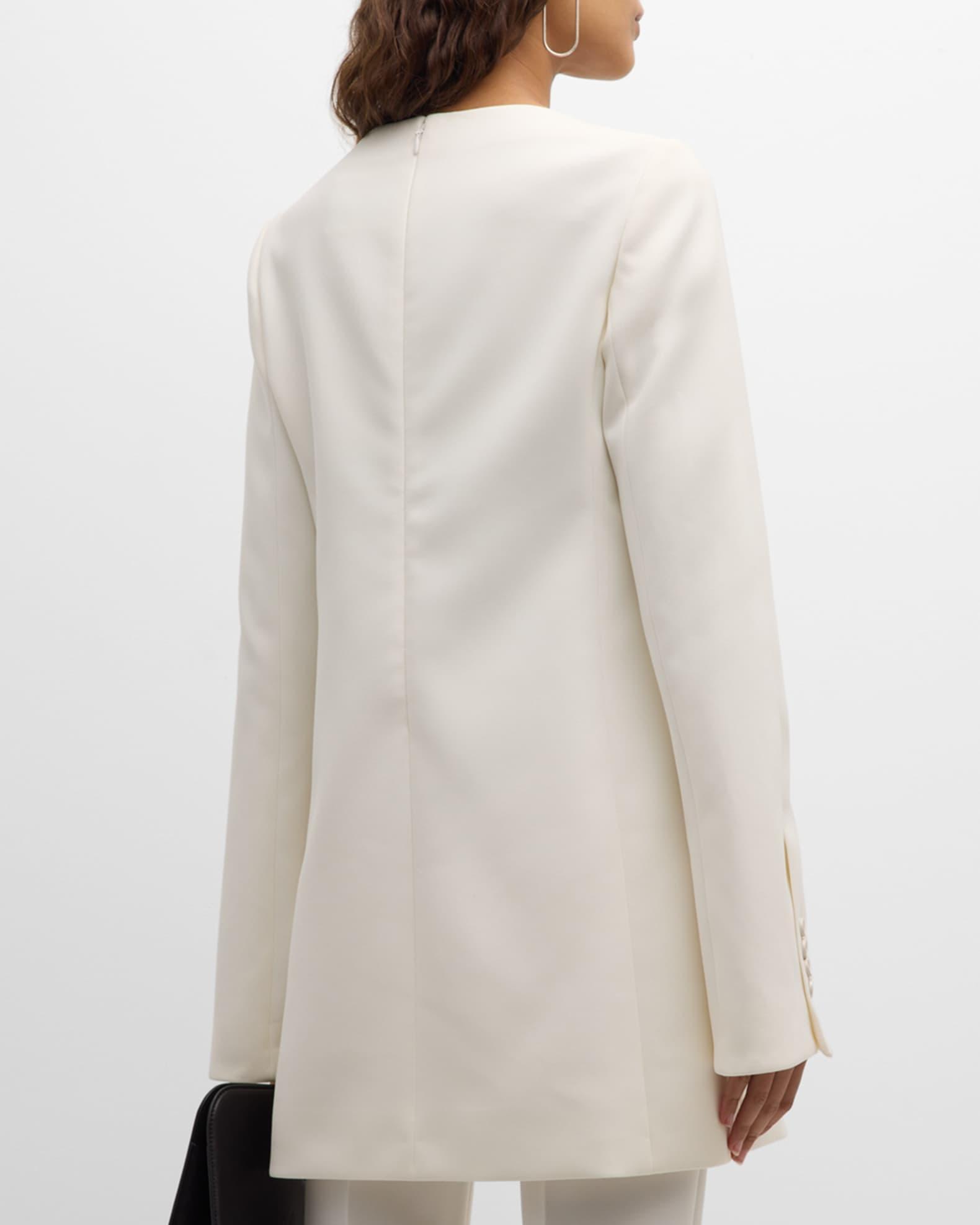 Cutout Flare-Sleeve Tailored Tunic Blouse Product Image