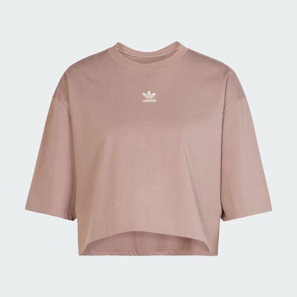 adidas Essentials Crop Tee Black 2XL Womens Product Image