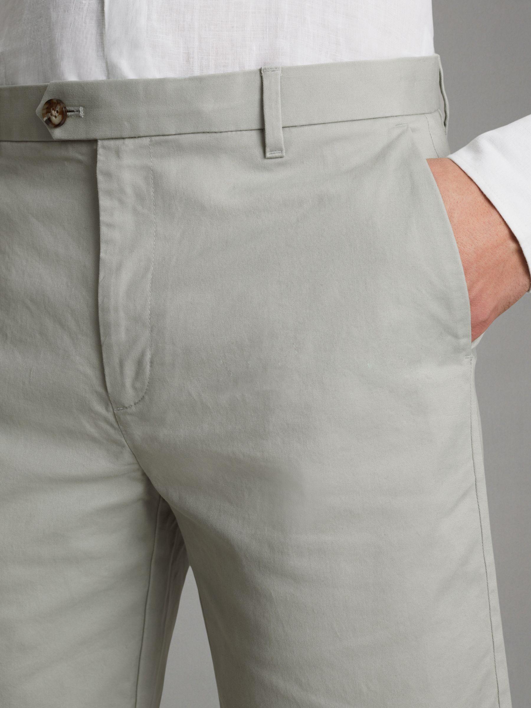 Modern Fit Cotton Blend Chino Shorts in Soft Sage Product Image