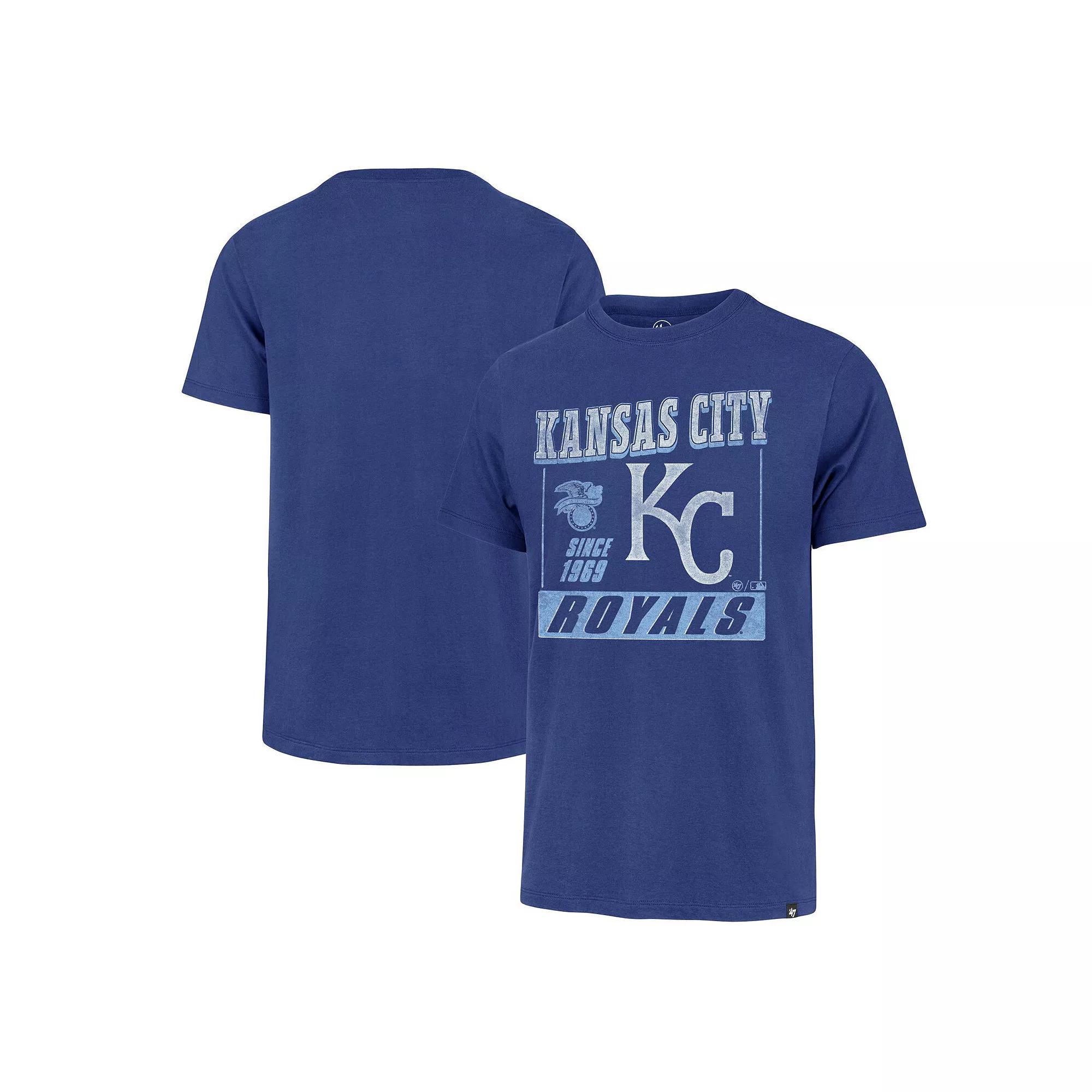 Men's '47 Royal Kansas City Royals Outlast Franklin T-Shirt, Size: Small, Blue Product Image