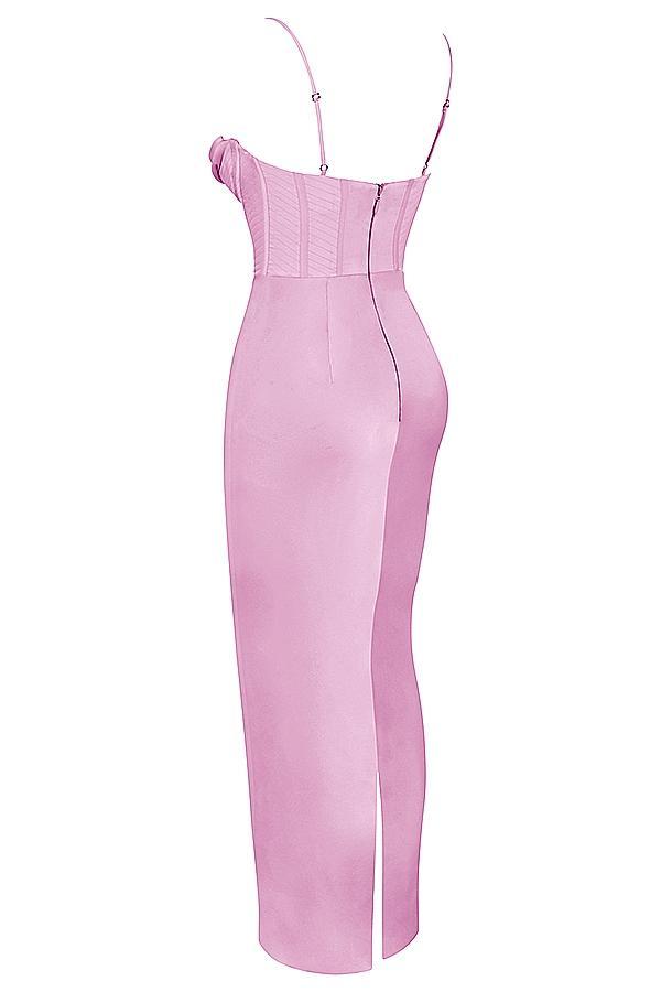 Charmaine Chocolate Corset Maxi Dress Product Image