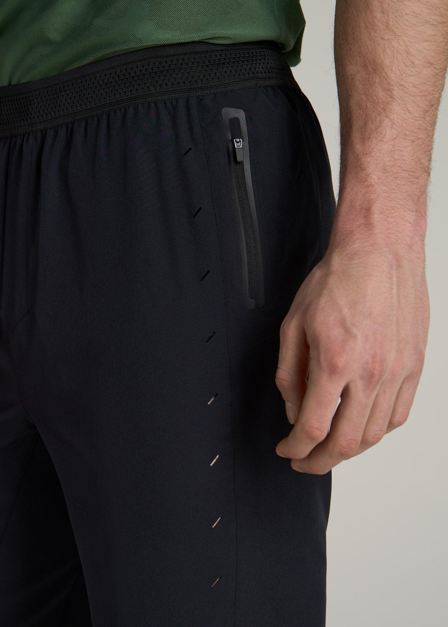 Featherweight Perforated Training Shorts for Tall Men in Black Camo Product Image
