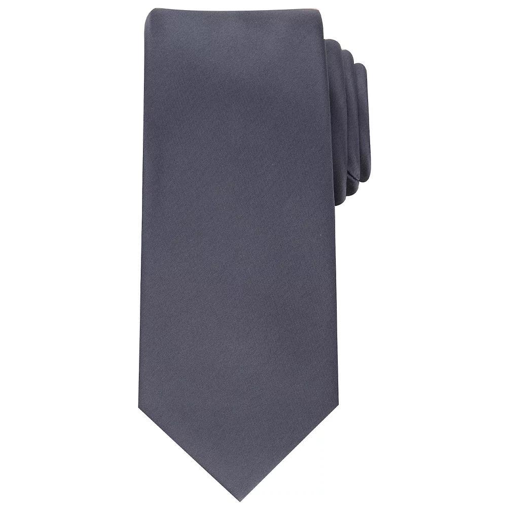 Mens Bespoke Solid Tie, Grey Oxford Product Image