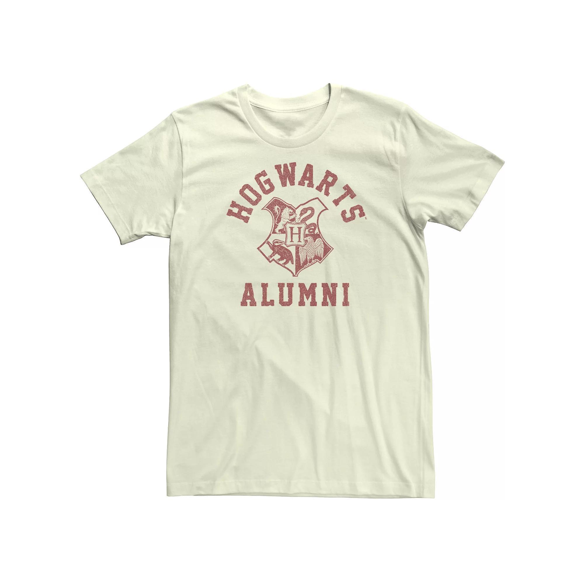 Mens Harry Potter Hogwarts Alumni Crest Tee, Men's, Size: XL, Athletic Grey Product Image