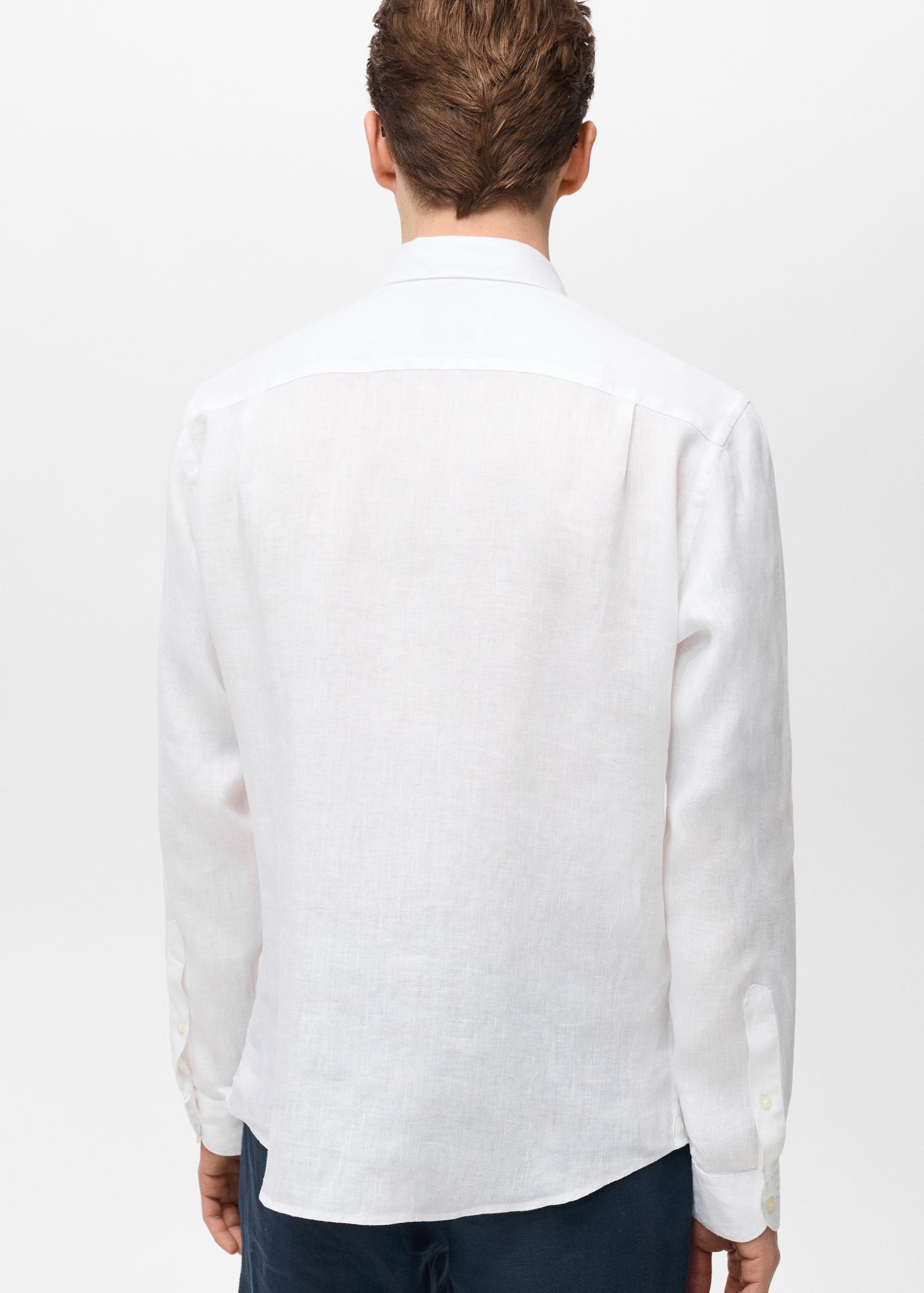 Linen 100% shirt - Men | MANGO USA Product Image