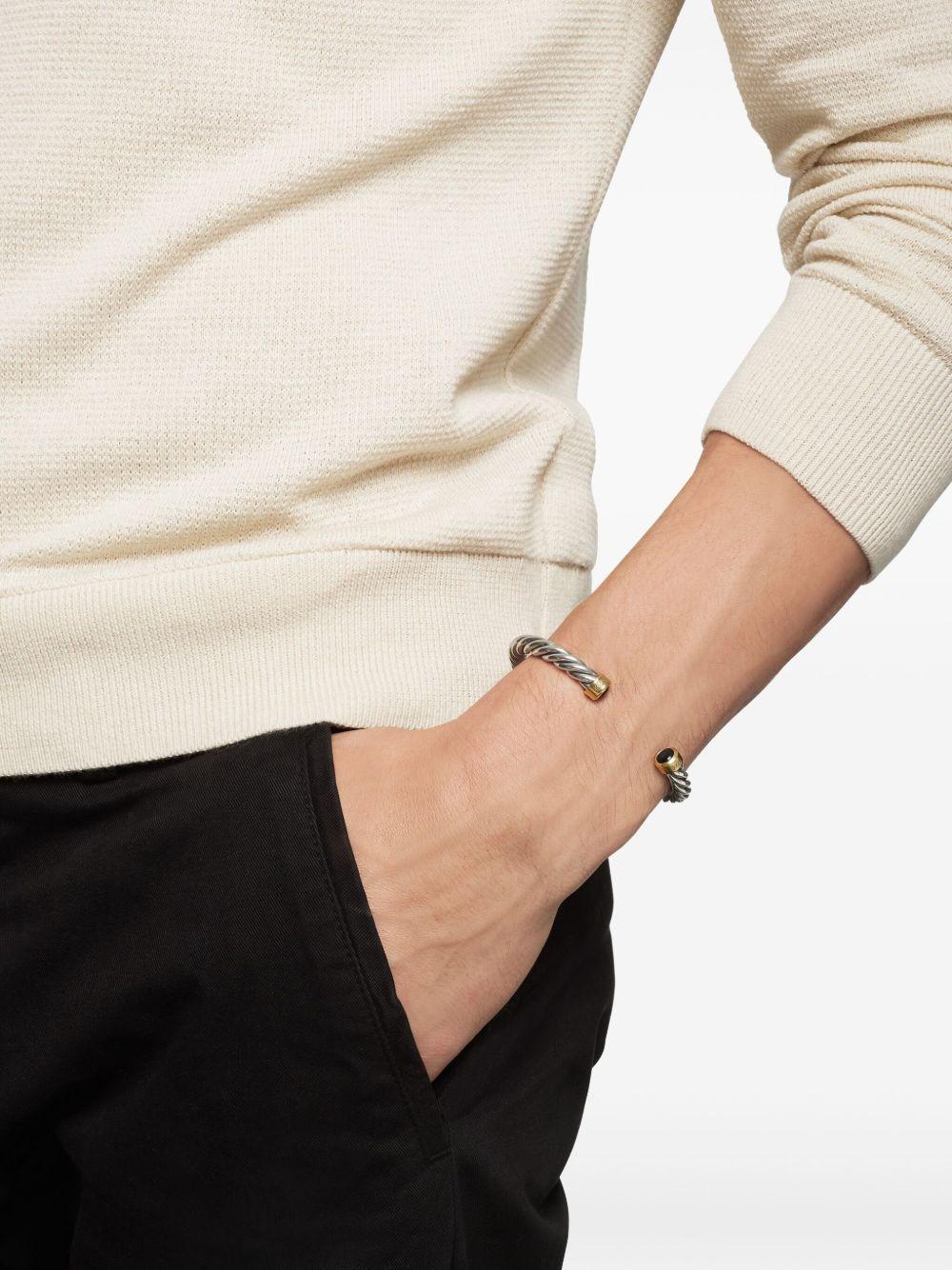 18K yellow gold and black onyx Cable bracelet (6mm) Product Image