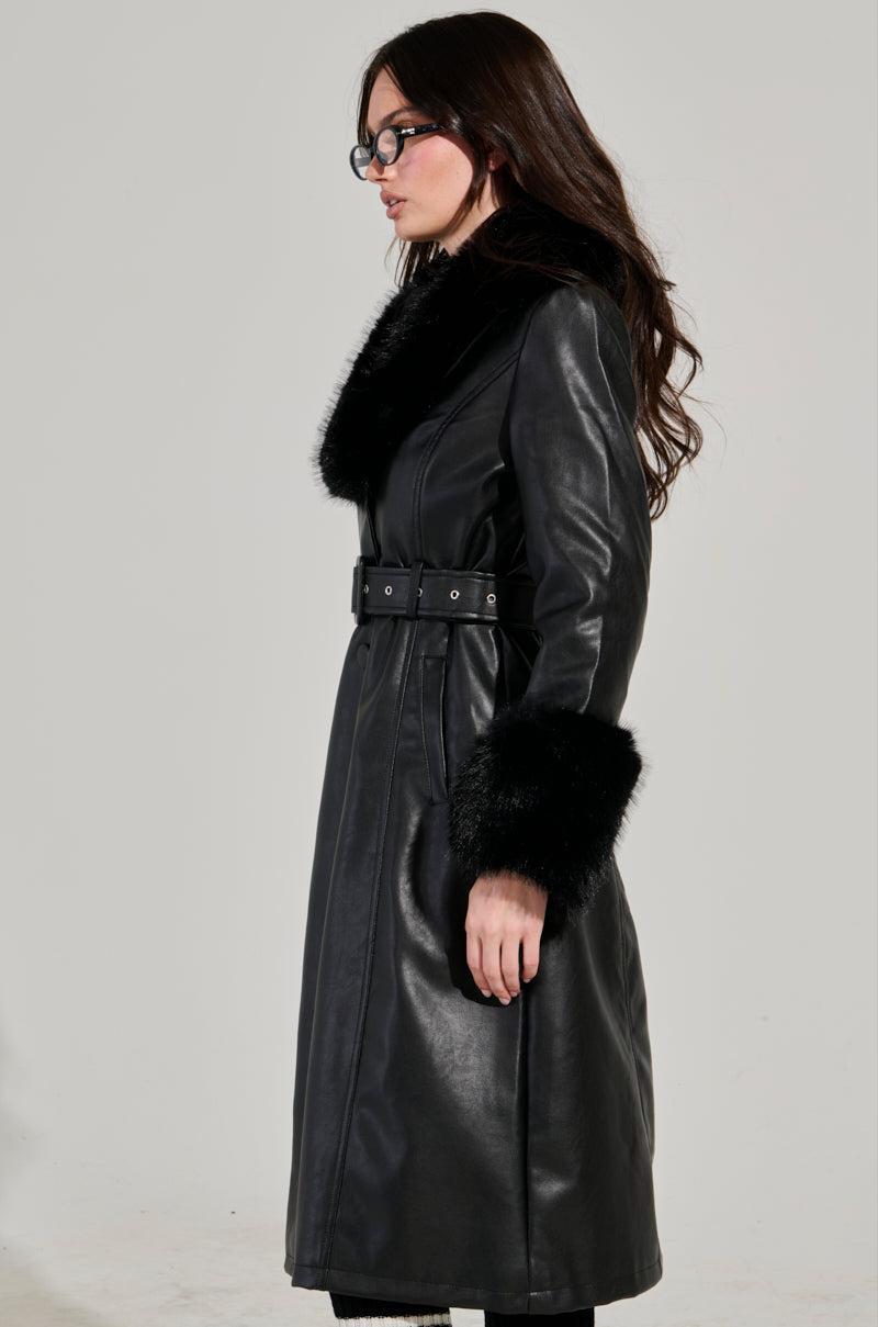 KAYA FUR TRIM TRENCH Product Image