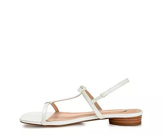 Journee Zaidda Women's T-Strap Sandals, Size: 12, White Product Image