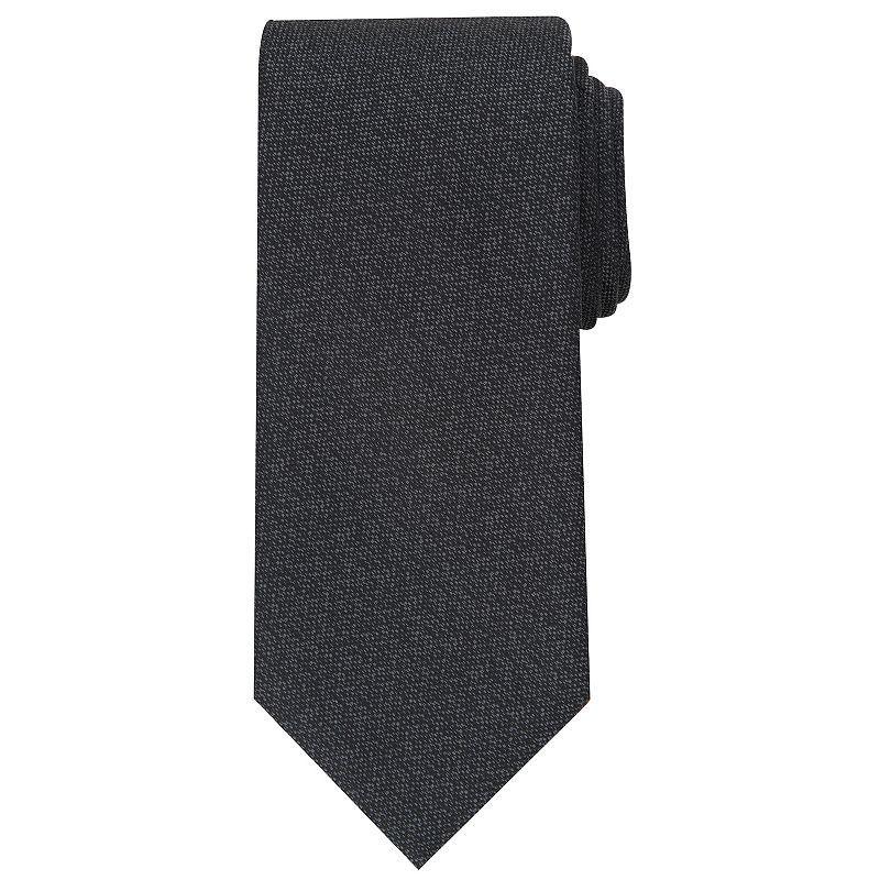 Men's Bespoke Solid Sateen Tie, Black Sateen Product Image