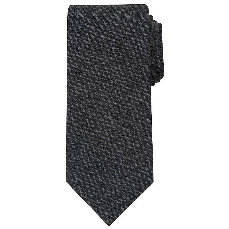 Men's Bespoke Solid Sateen Tie, Black Sateen Product Image