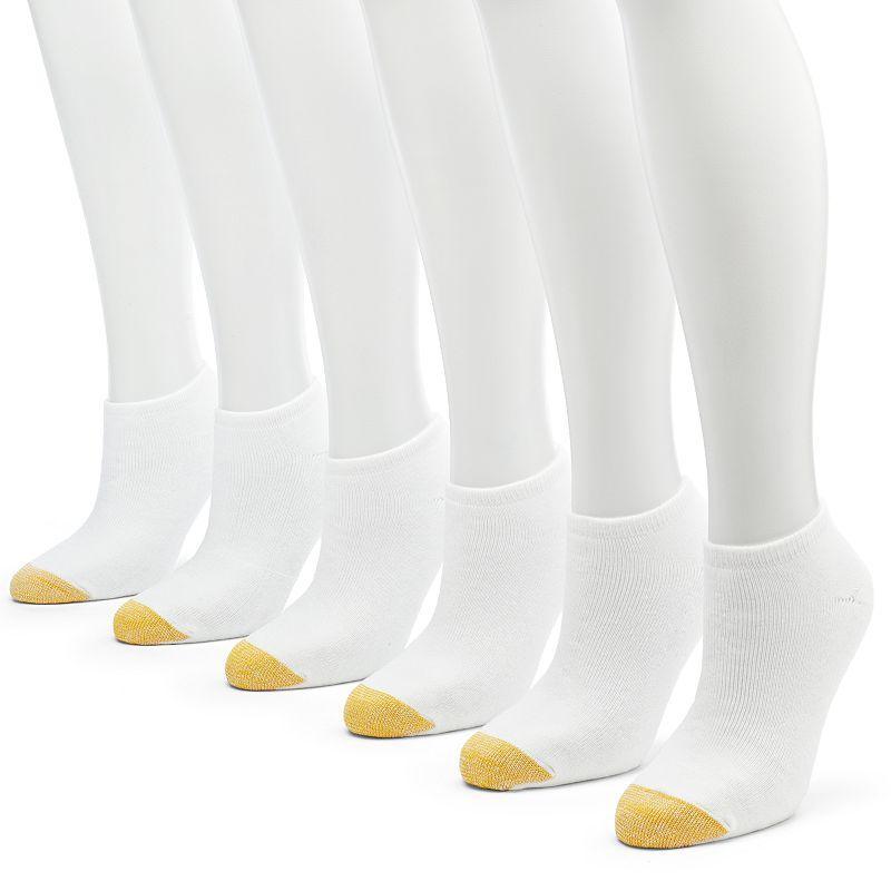 Women's GOLDTOE ® 6-pack Cushion Liner Socks, Size: 9-11, White Product Image