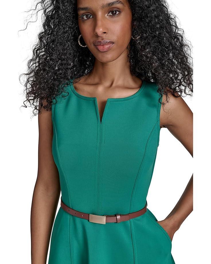 Women's Calvin Klein Belted Scuba Fit And Flare Product Image
