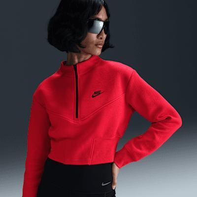 Womens Nike Sportswear Tech Fleece Cropped 1/2-Zip Top Product Image