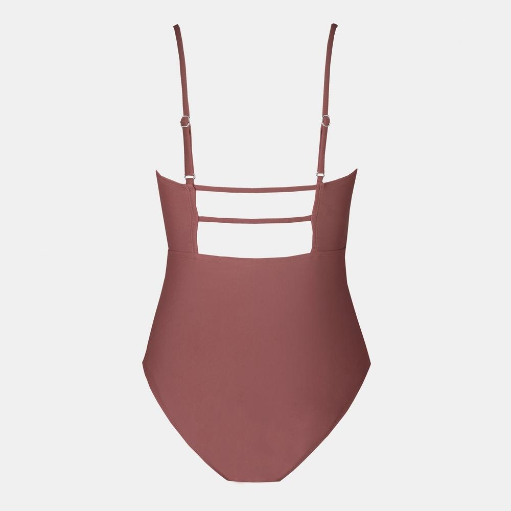 Women's Cupshe Sandy Shirred Strappy Cutout One Piece Swimsuit, Size: XS Product Image