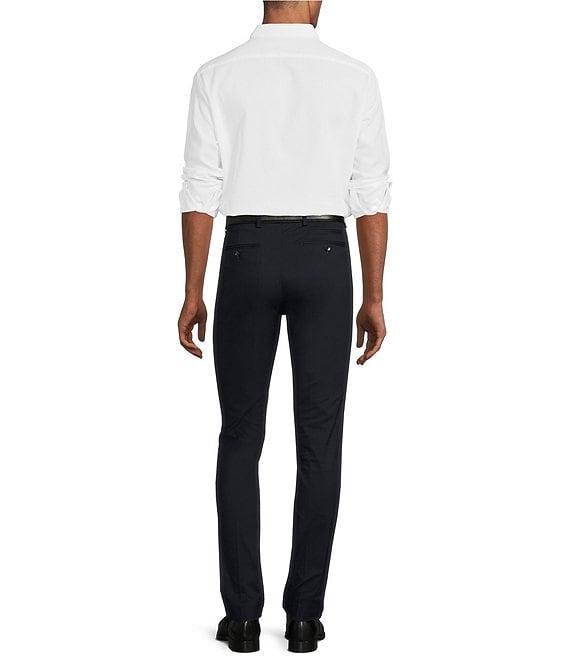 Murano Wardrobe Essentials Evan Extra Slim Fit Flat Front Tapered Leg Chino Dress Pants Product Image