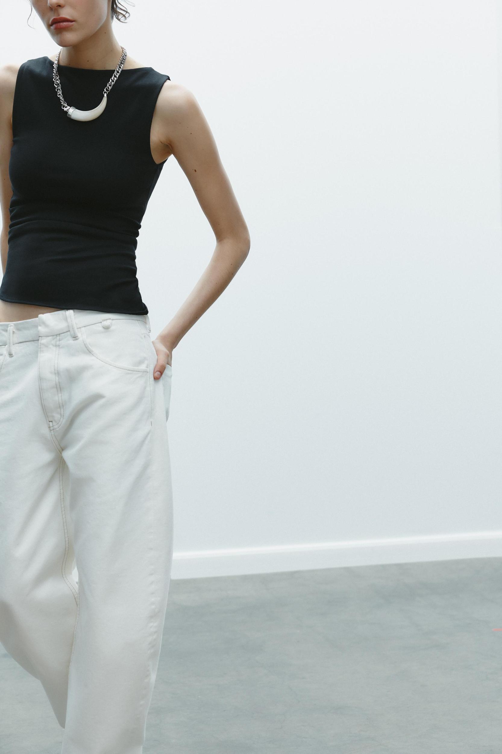 ASYMMETRICAL RUCHED T-SHIRT Product Image