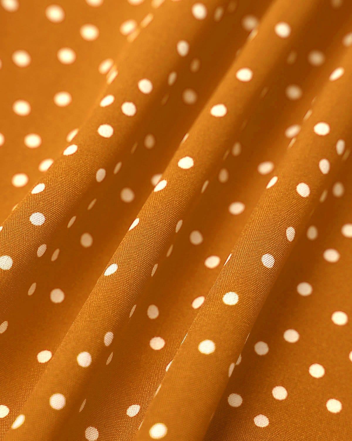 The Yellow Polka Dot Ruffle Wrap Dress Female Product Image