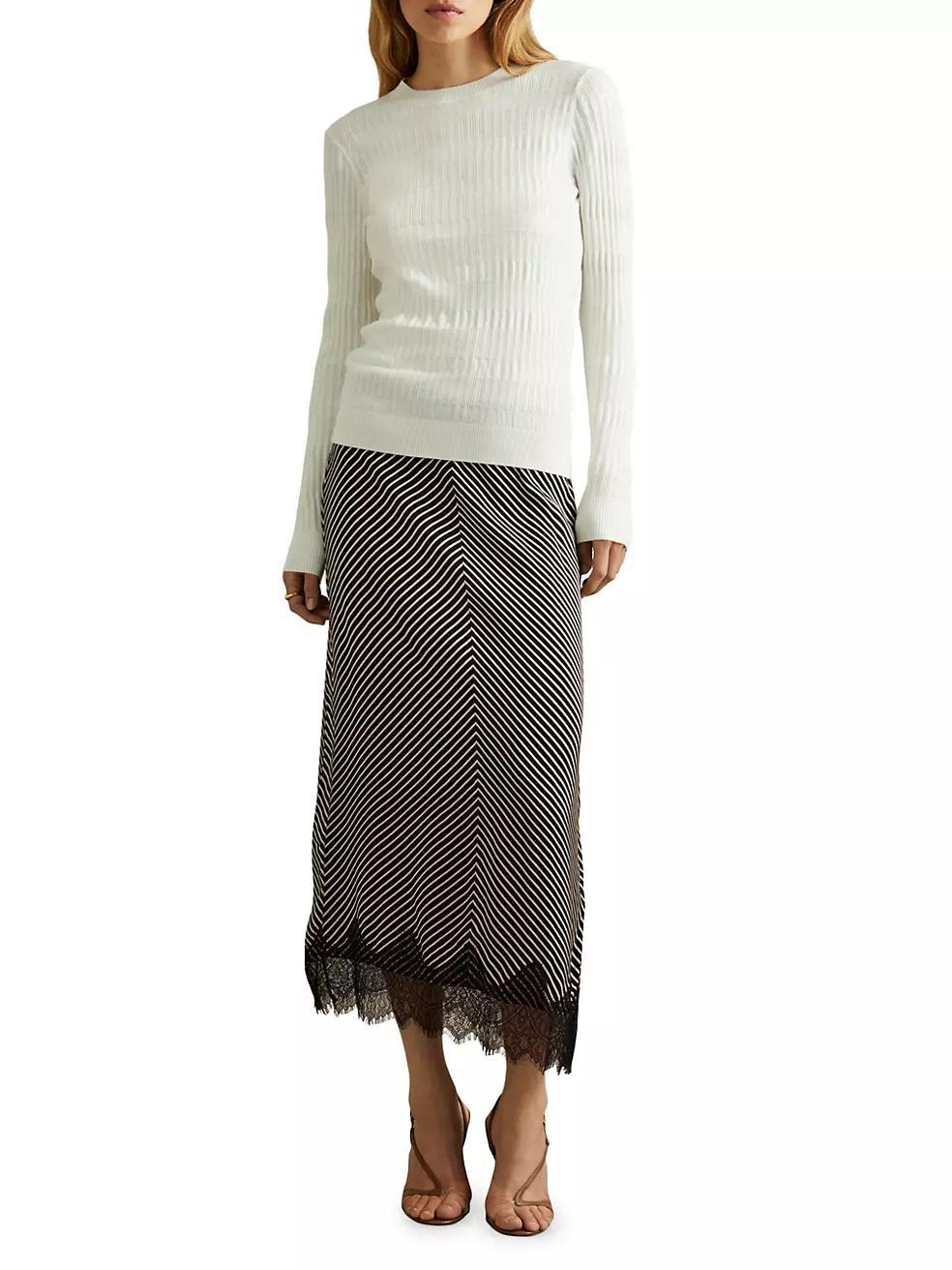 Ivy Striped Midi-Skirt Product Image