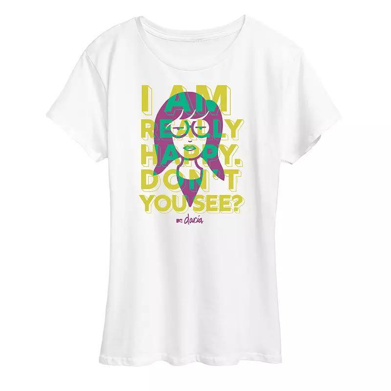 Womens Daria I Am Really Happy Graphic Tee, Girls Product Image