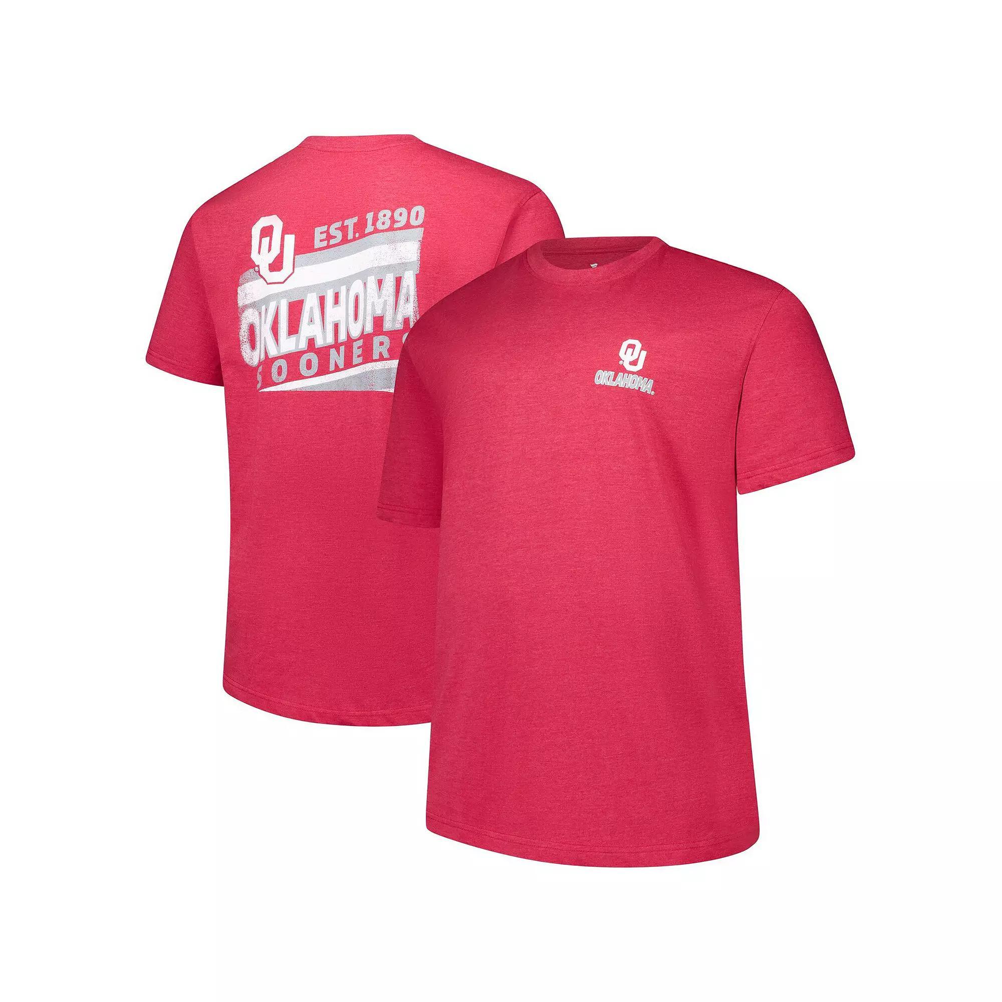 Men's Fanatics Crimson Oklahoma Sooners Ideal Faded Big & Tall T-Shirt, Size: 3XB, Red Product Image