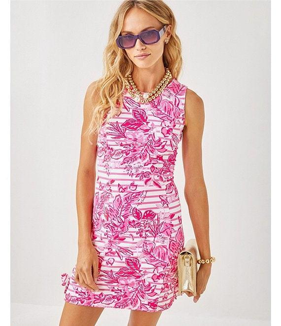 Lilly Pulitzer x Saint James Rose Soleil Stripe Print Round Neck Sleeveless Shift Dress Product Image