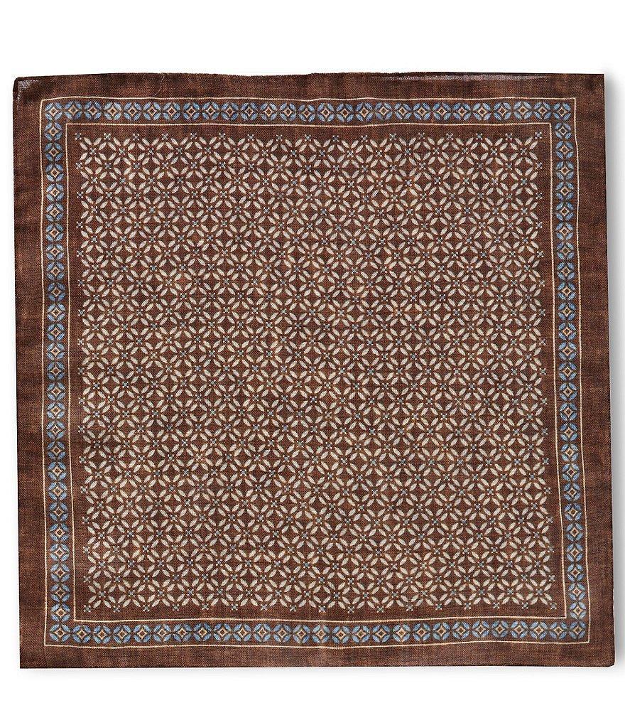 Cremieux Neat Pattern Wool 12#double; Pocket Square Product Image