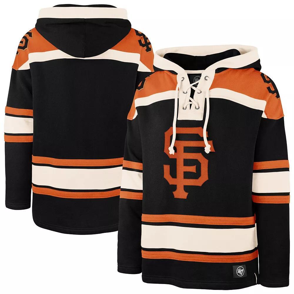 Men's '47 Black Baltimore Orioles Superior Lacer Pullover Hoodie, Size: 3XL Product Image