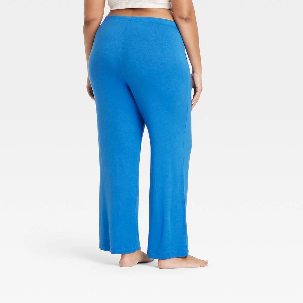 Womens Cloud Knit Pajama Pants - Auden Blue 2X: Modal-Spandex, Elastic Waist, Drawstring, Side Pocket Product Image
