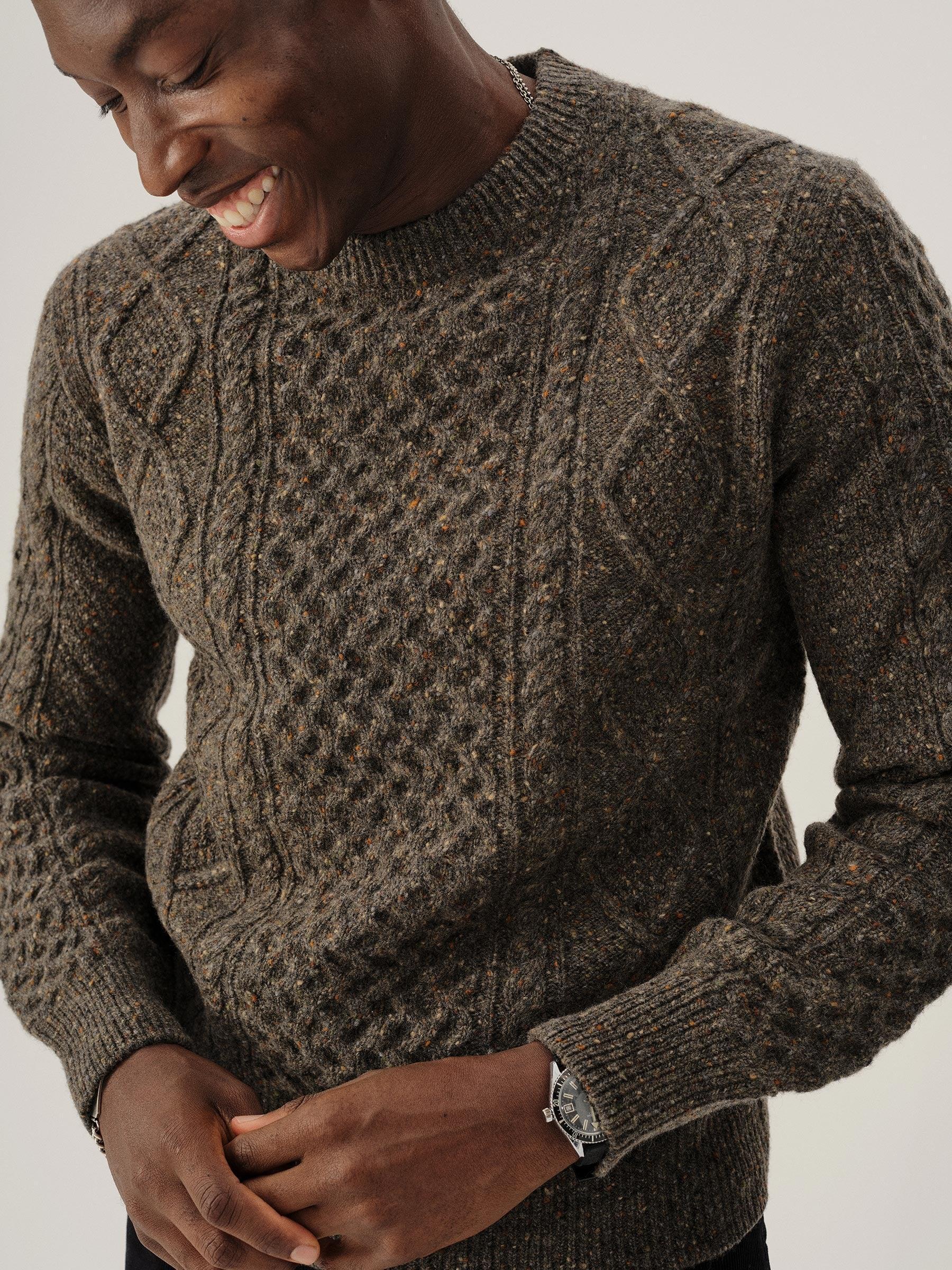 Timber Irish Donegal Wool Cable Crew Product Image