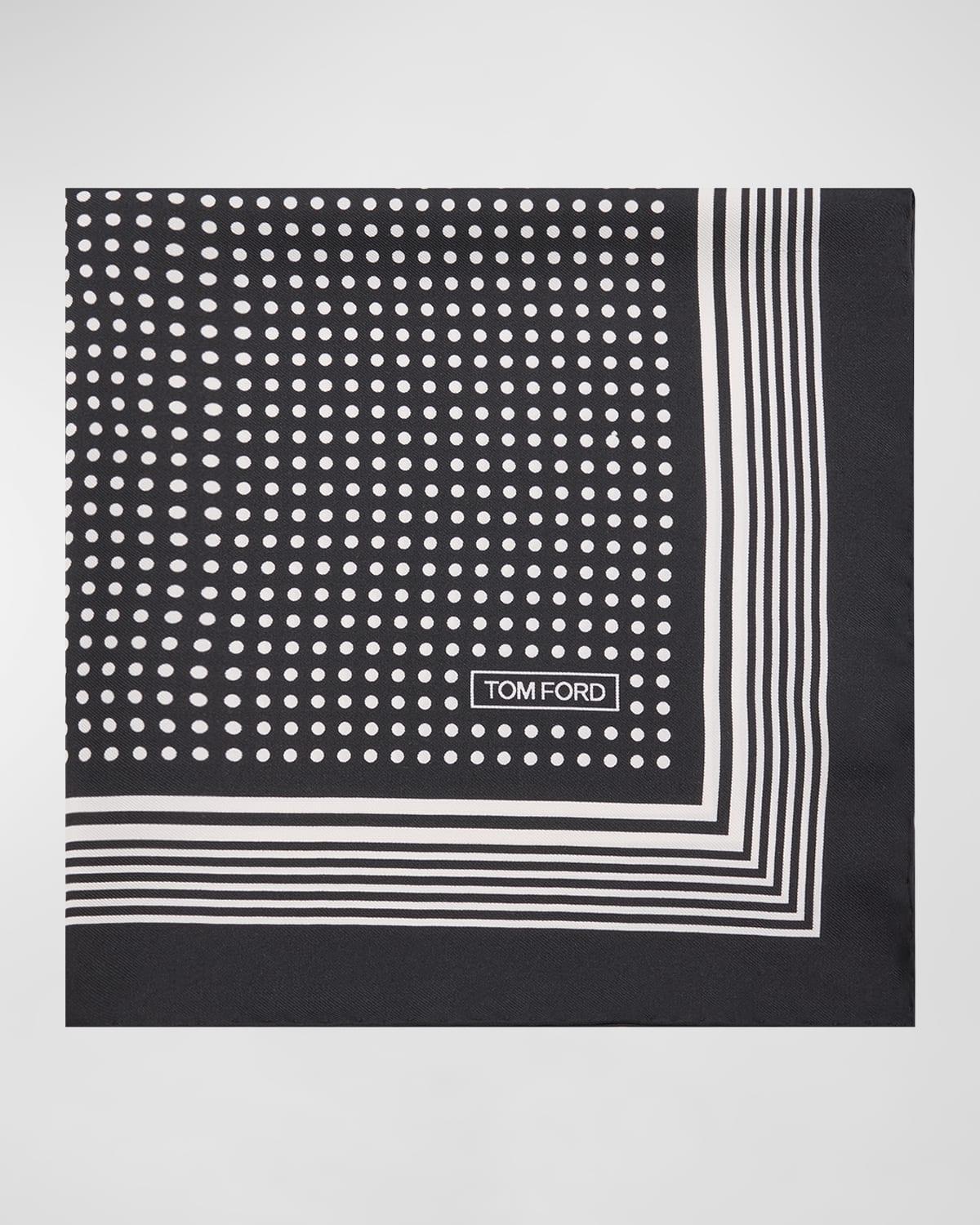 Mens Silk Polka Dot Pocket Square Product Image