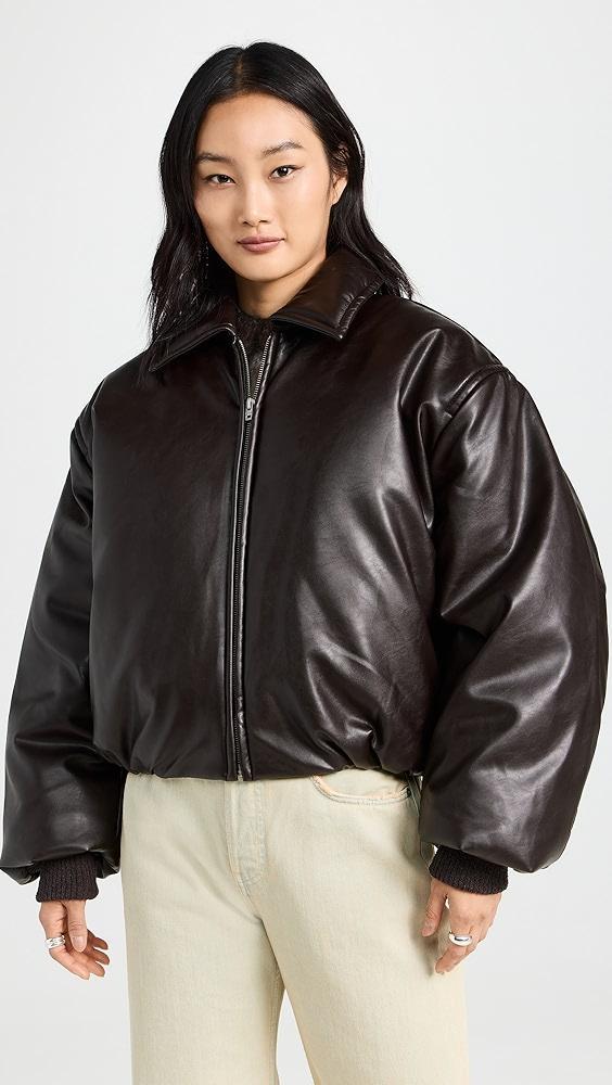 Acne Studios Faux Leather Bomber Jacket | Shopbop Product Image